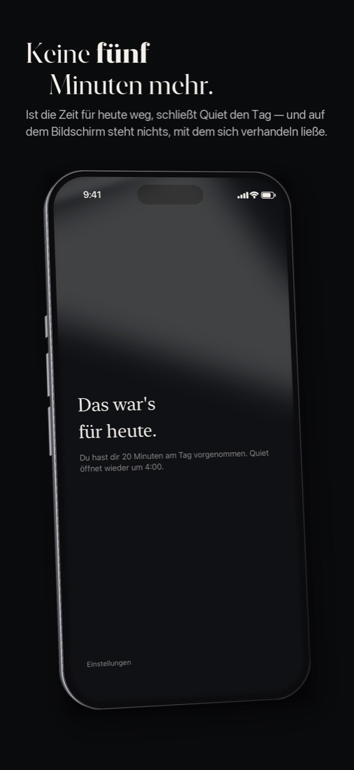 Der Bildschirm am Ende des Tages
